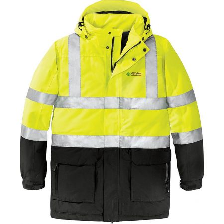 20-J799S, X-Small, Safety Yellow, Left Chest, GCyber.